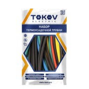 Набор трубок термоусадочных 12/6 100мм 21шт (7 цветов по 3шт) TOKOV ELECTRIC TKE-THK-12-0.1-7С