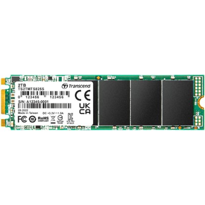 Твердотельный накопитель Transcend SSD 825S, 2000GB, M.2(22x80mm), SATA3, 3D TLC, R/W 560/500MB/s, IOPs 55 000/80 000, TBW 720, DWPD 0.3 (3 года)